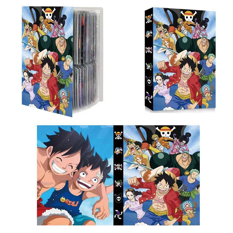 240pcs Card Album Book Naruto Dragon Ball Goku Vegeta ONE PIECE Luffy Zoro Map Letter Holder Binder Card Notebook Collection Toy - AIAZ