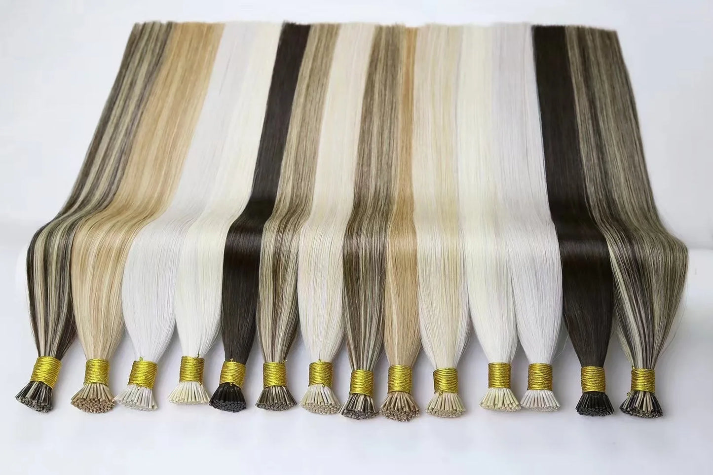 I Tips Virgin Hair Extensions 27# For Black Women 100% Remy Bulk Hair I Tip Natural Hair Extensions Straight Natural Fusion 613#