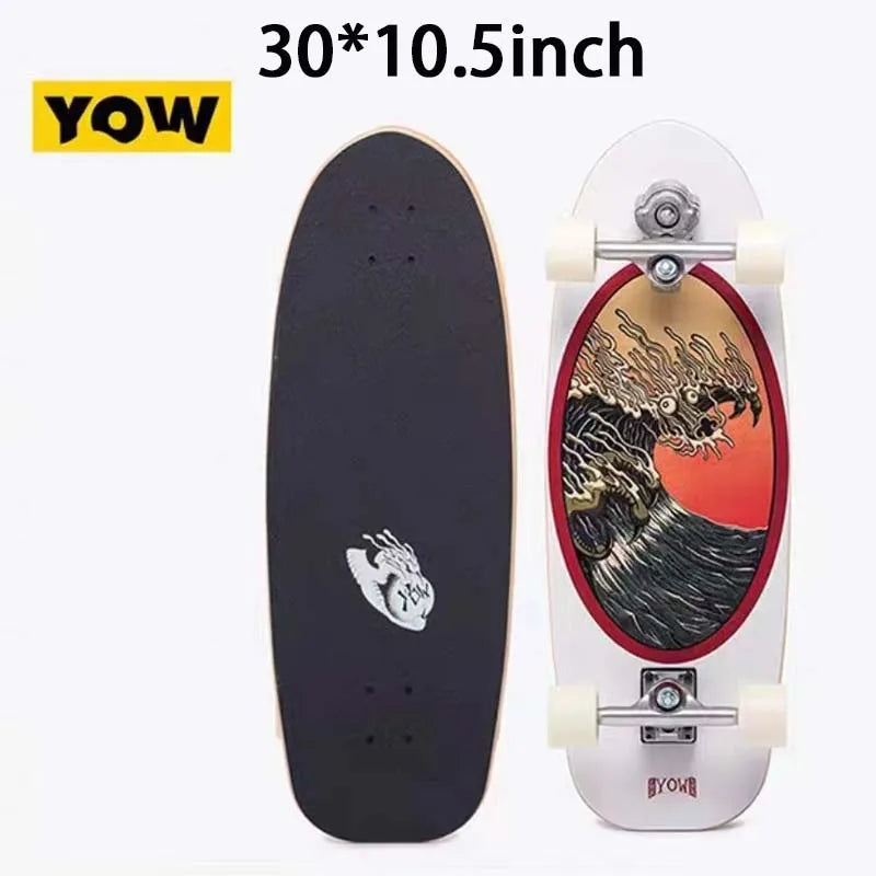 YOW land surf skateboard longboards whole kits good quality spring system branded with trucks wheels bearings and tool
