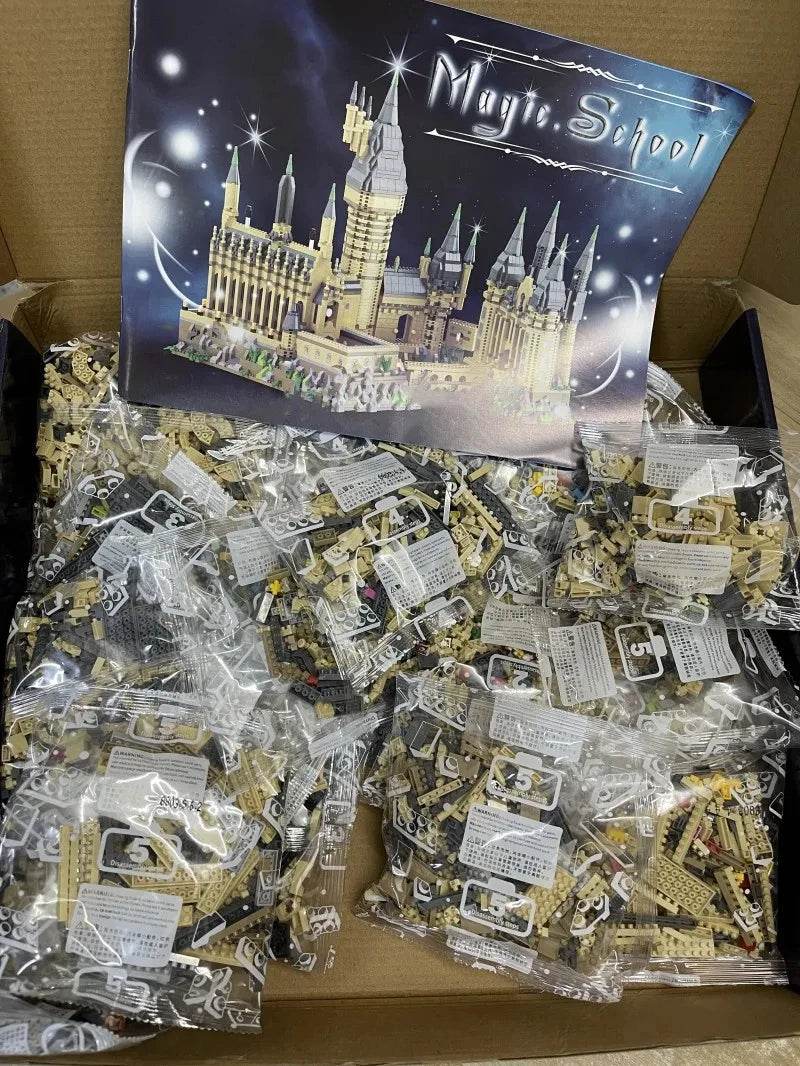 Micro Bricks City Creative Medieval Magic Castle Series School Architecture Palace Model Building Blocks Gifts Kid Assembly Toys - AIAZ