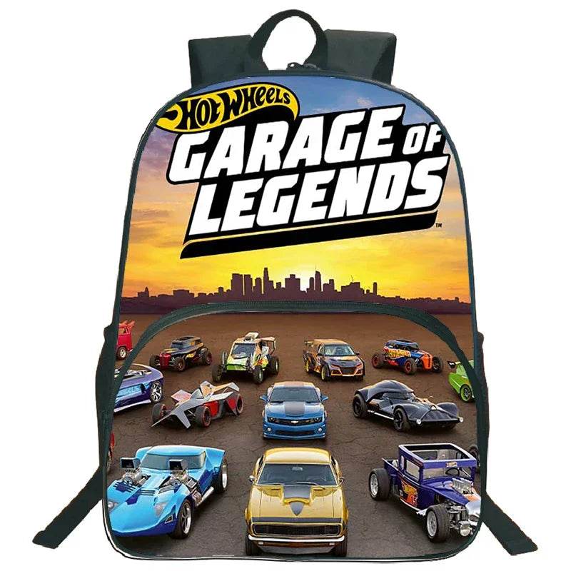 Hot Wheels Let's Race Print Backpack 3pcs Set Boys Girl Child School Bookbag Large Capacity Student Backpack Back to School Gift - AIAZ