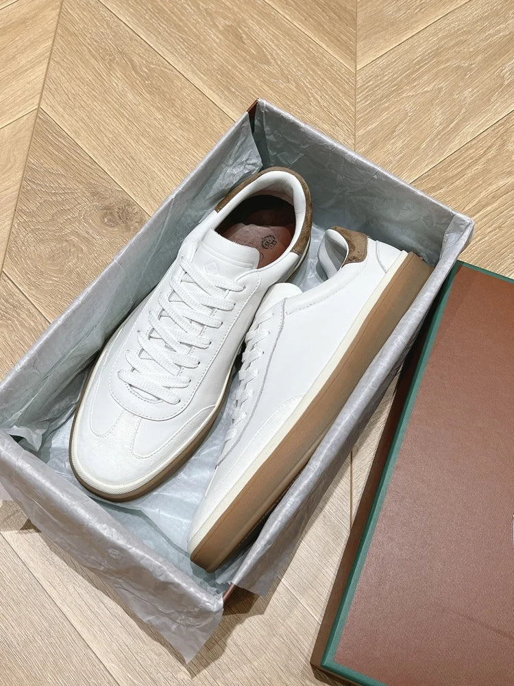 Real Leather Deqin oes ex Casual Cross Bule Sle Spring Summer Color Blo Leisure Board oes Trendy Women's Men's