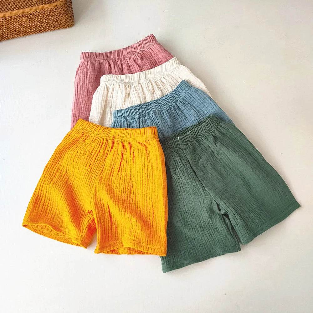 Children's Clothing Baby Girls Boys Cotton Yarn Short Pants Summer Kids Girls Soft Breathable Five-point Pants For Girl Shorts - AIAZ