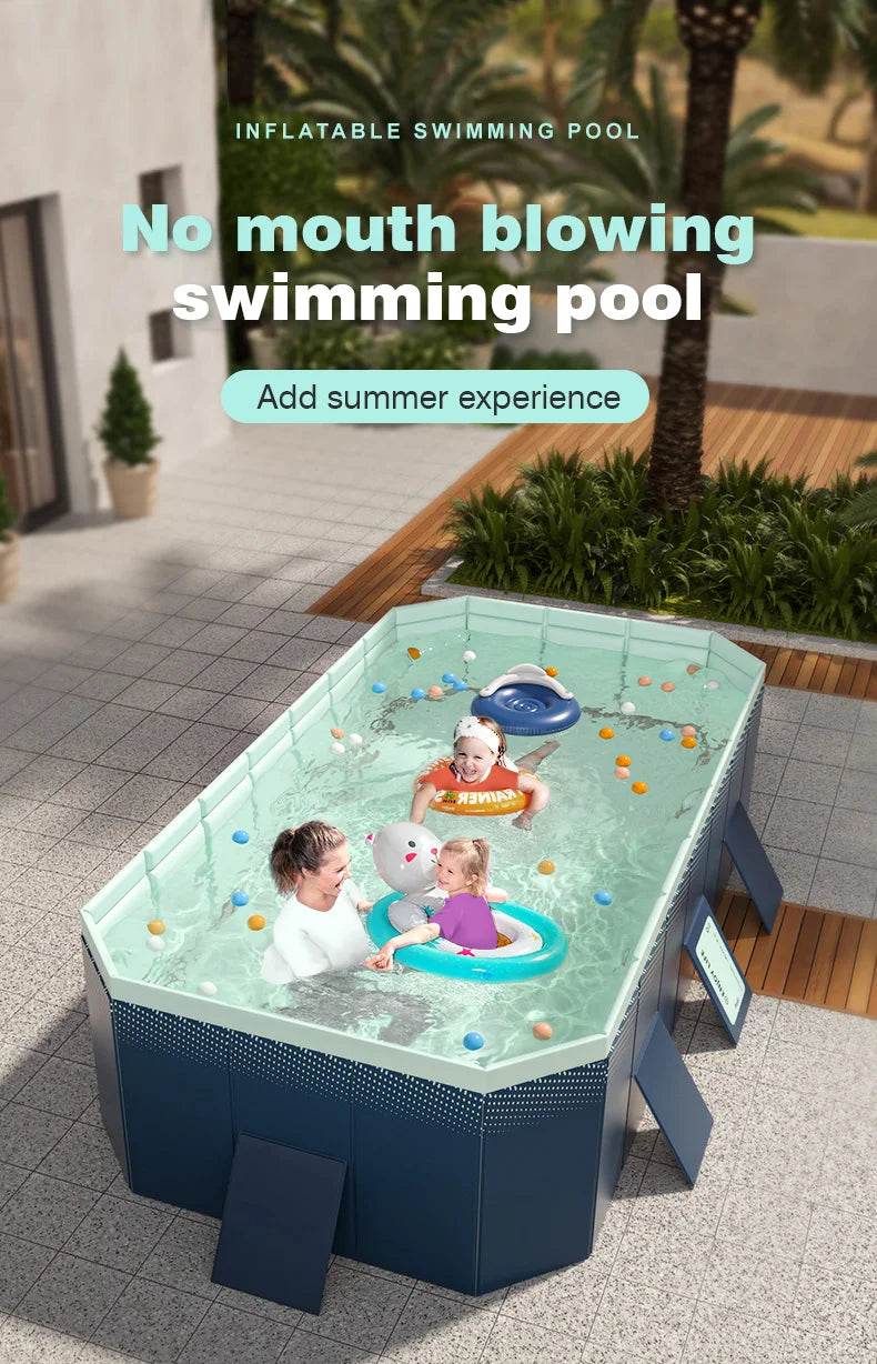 3M/2.6M/2.1M Big Swimming Pool Wear-Resistant Non-Inflatable Outdoor Large Pools Outdoor Indoor Game Back to School Gifts - AIAZ