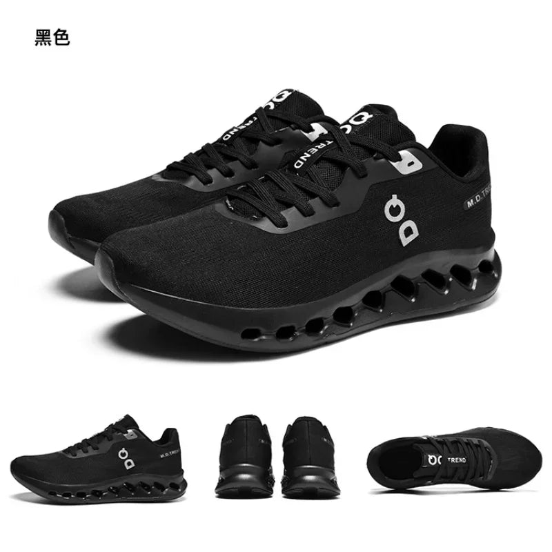Fashion Cushioning Running Shoes for Men Lightweight Sneakers Breathable Tennis Shoes Non-Slip Sports Casual Walking Footwear