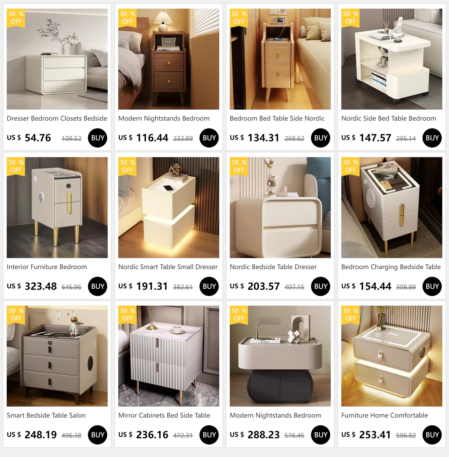 Modern Nightstands Bedroom Small Bedside Corner Night Stands Narrow Drawers Mobila Pentru Dormitor Bedroom Set Furniture