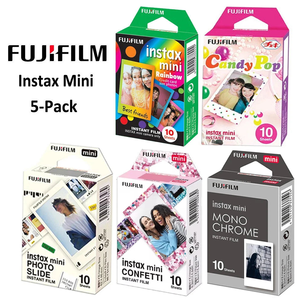 Origin Fujifilm Instax Mini Film Paper 10-60 Sheets for Fuji Instant Film Cameras Instax Mini 12 11 9 40 70 90 Link Liplay EVO