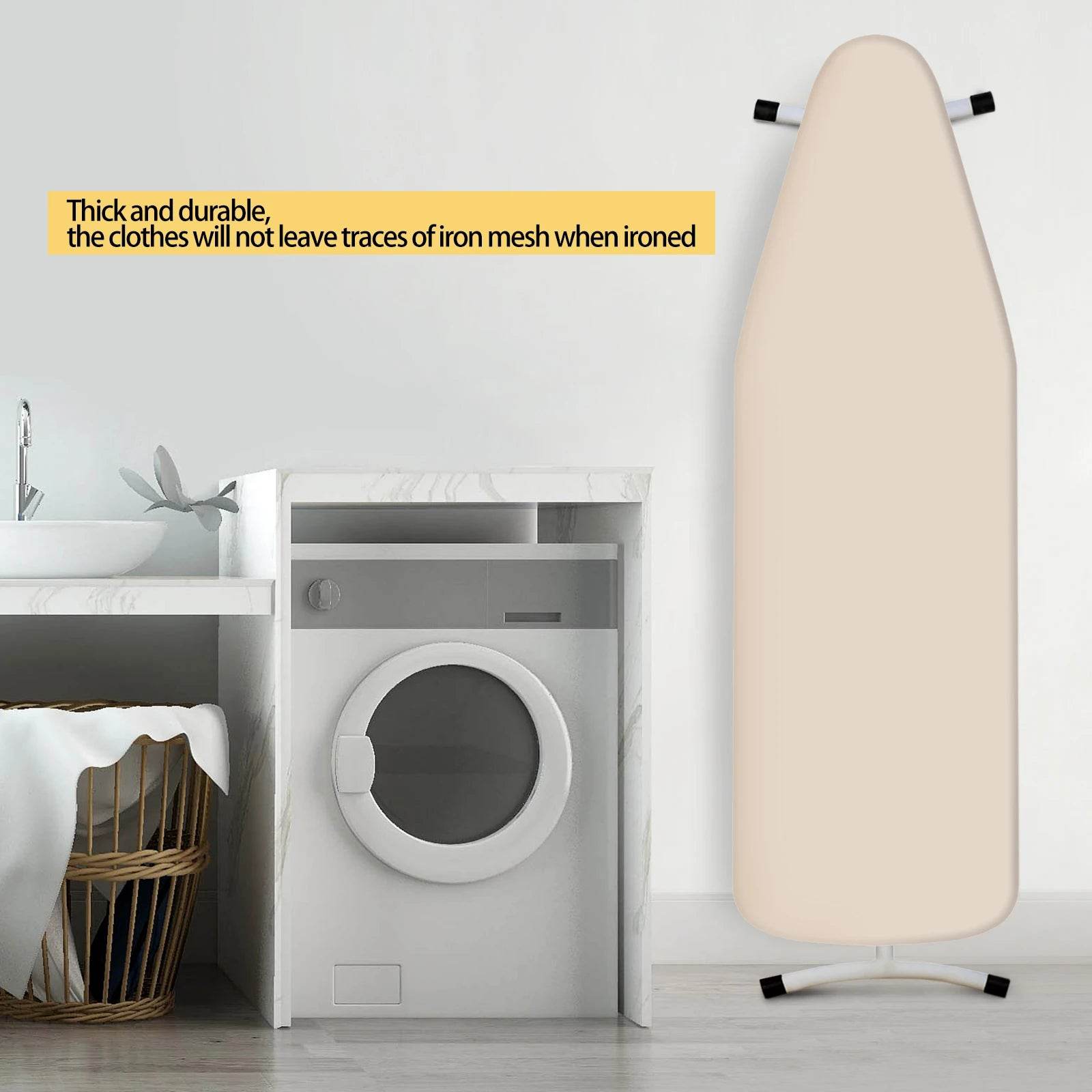 Ironing board cover 140x50cm, cotton cover and thick felt liner, easy to fit, resistant to burning, Morandi color - AIAZ