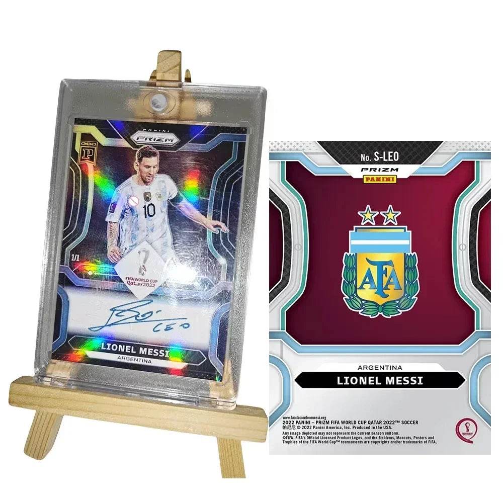Panini collectible card laser flash DIY Messi Cristiano Ronaldo Kylian Mbappe David Beckham Card bricks Holiday gifts 1.5mmthick - AIAZ