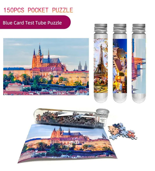 MaxRenard Jigsaw Puzzle Mini Pieces 150pcs Test Tube Educational Toy Family Game Portable Leisure Toy