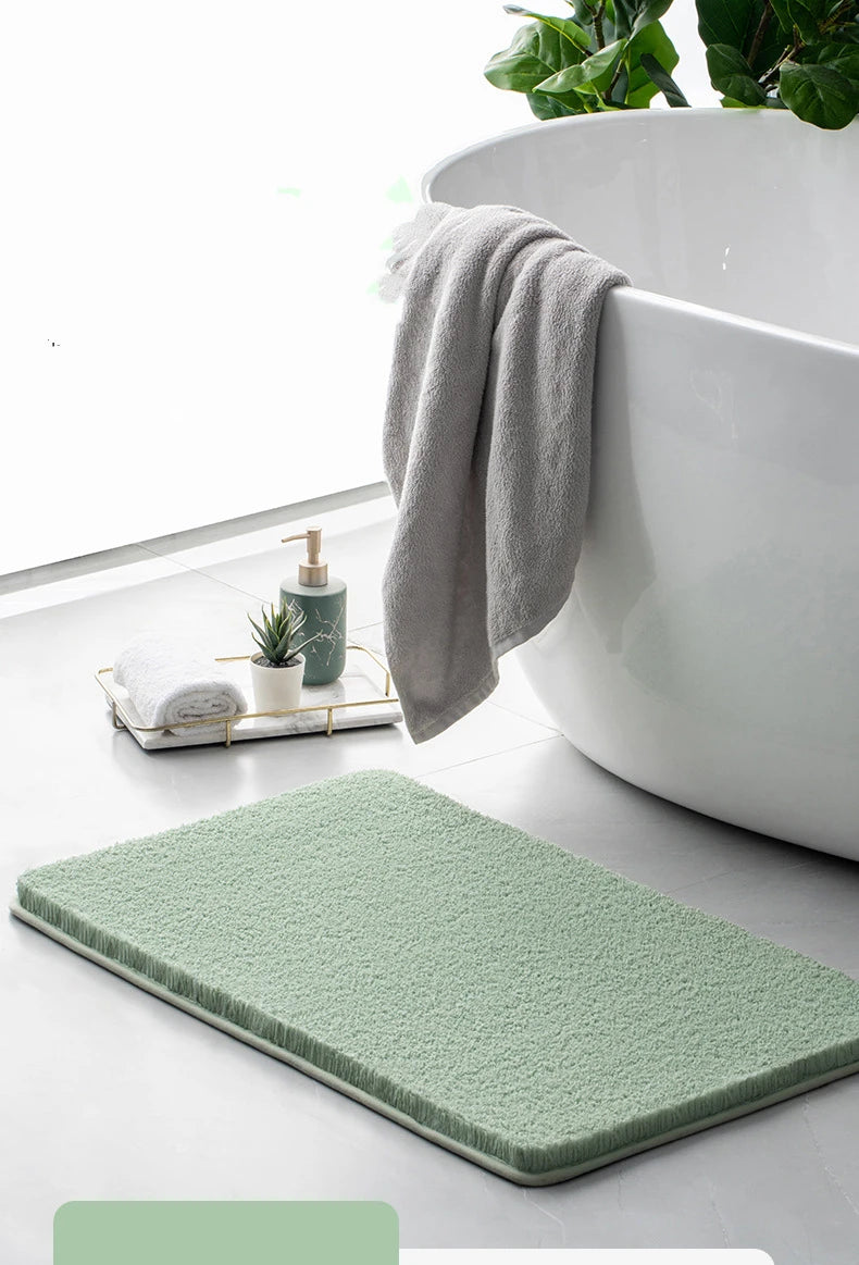 Thick Microfiber Bathroom Doormat,Soft Feeling Bath Feet Carpet,Toilet,Bathtub Side Floor Rugs,Anti-skid Bottom,80x120cm,50x80cm