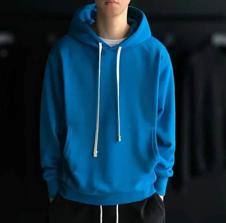 Male Clothes Hooded Solid Sweatshirt For Men No Logo Hoodies Yellow Designer Sweat Shirt Simple Elegant Hot Low Price New In S - AIAZ