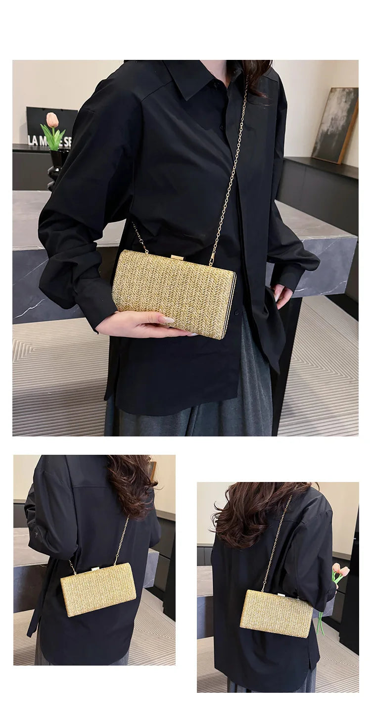 Brand New in 2025 Summer! Women's Woven Handbag. This Fashionable Style Can Be Carried As A Shoulder or Crossbody Bag