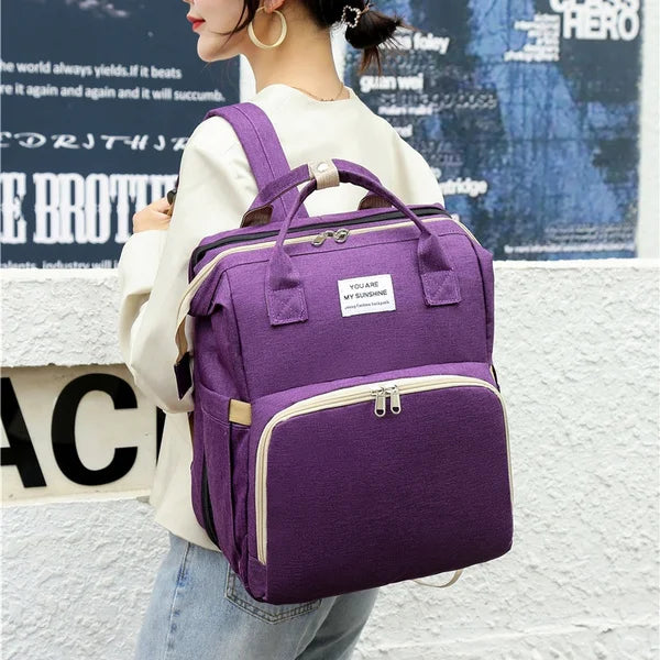 Mommy Bag Outdoor Bottle Carrier Diaper Bag Multi-functional Extended Bag Baby Seat Sleep Feeding Bag Large Capacity Backpack