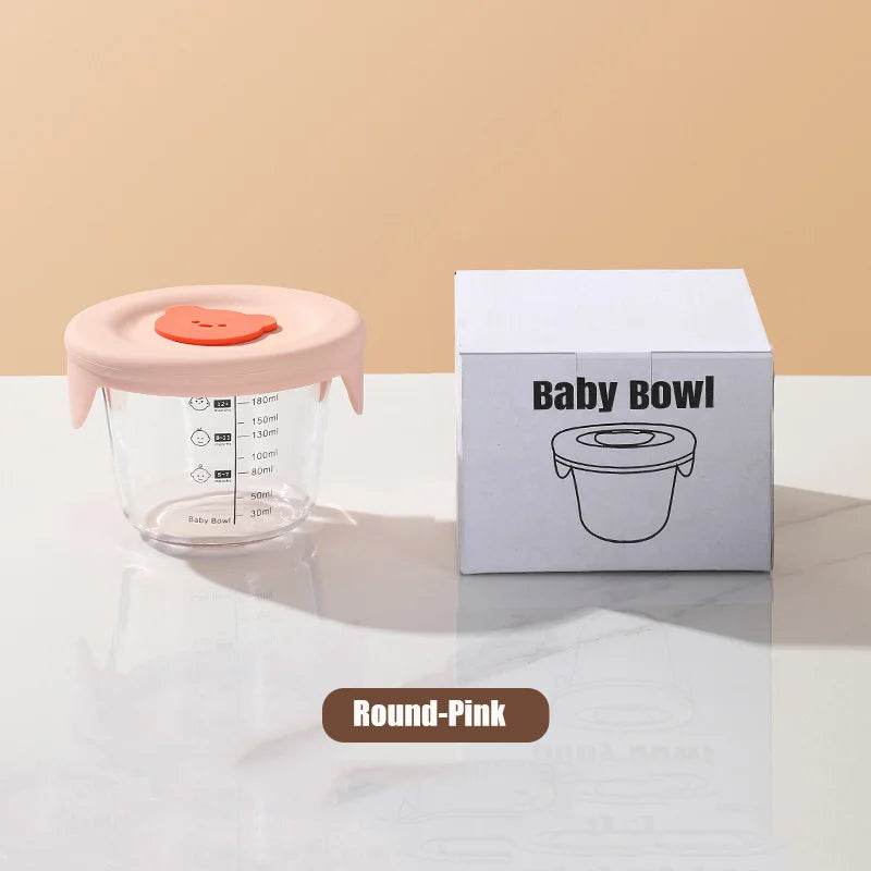 180ml Glass Baby Food Storage Jars With Lids Leakproof Snack Puree Containers For Toddlers Freezer Microwave Safe Feeding Bowls