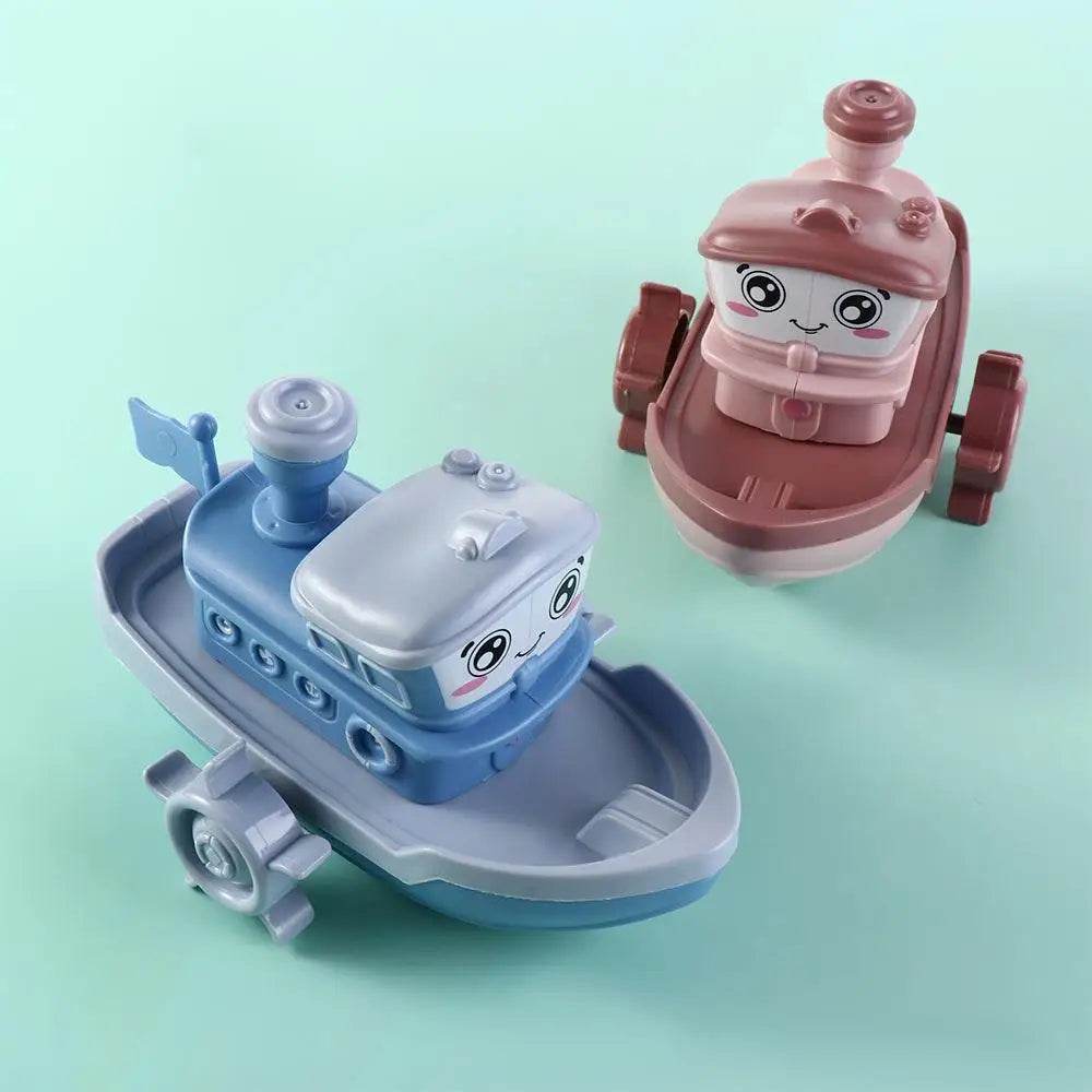 Kids Water Toys Birthday Gifts Swimming Beach Game Bath Playing Toys Clockwork Boat Wind Up Toy Baby Bath Toys Cartoon Ship Toy - AIAZ