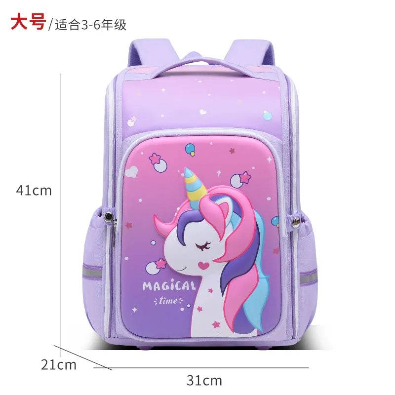 primary school bags for girls cute cartoon love heart pink school backpack student bookbag elementary school kids backpack - AIAZ