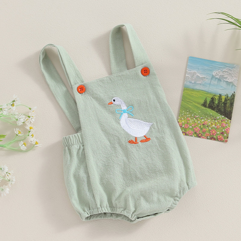 Citgeett Summer Infant Baby Girl Sleeveless Bodysuit Print Suspender Jumpsuit Cute Casual Clothes