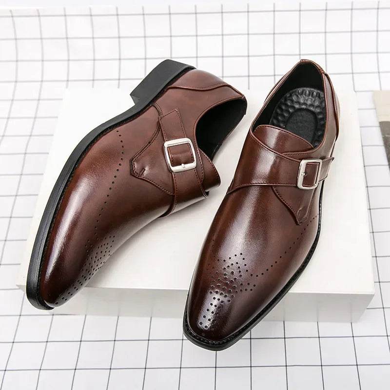 Designer Men's Shoes Classic Business Office Dress Shoe High Quality Casual Leather Shoes for Men Luxury Wedding Shoes Loafers - AIAZ