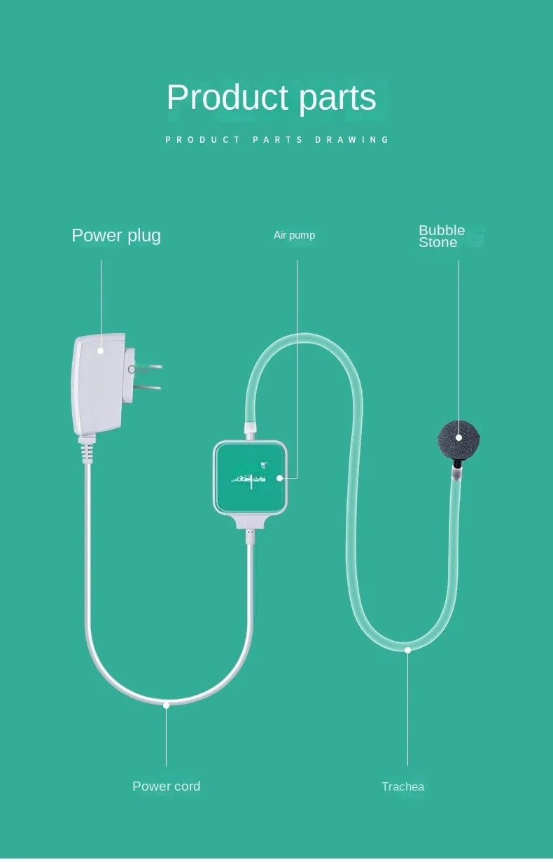 220-240v fish tank aquarium oxygen pump ultra-quiet aerator small household Mini oxygen pump