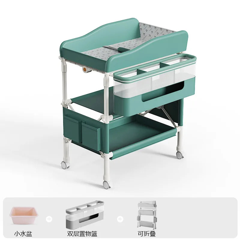 Diaper Table Baby Care Table Portable Multifunctional Foldable Shampooable Baby Diaper Table