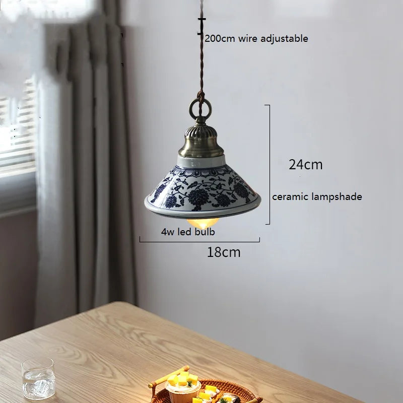 IWHD Modern Simple Ceramic LED Pendant Lamp Home Indoor Decor Lighting Bedroom Restaurant Dinning Living Room Lights Hanglamp