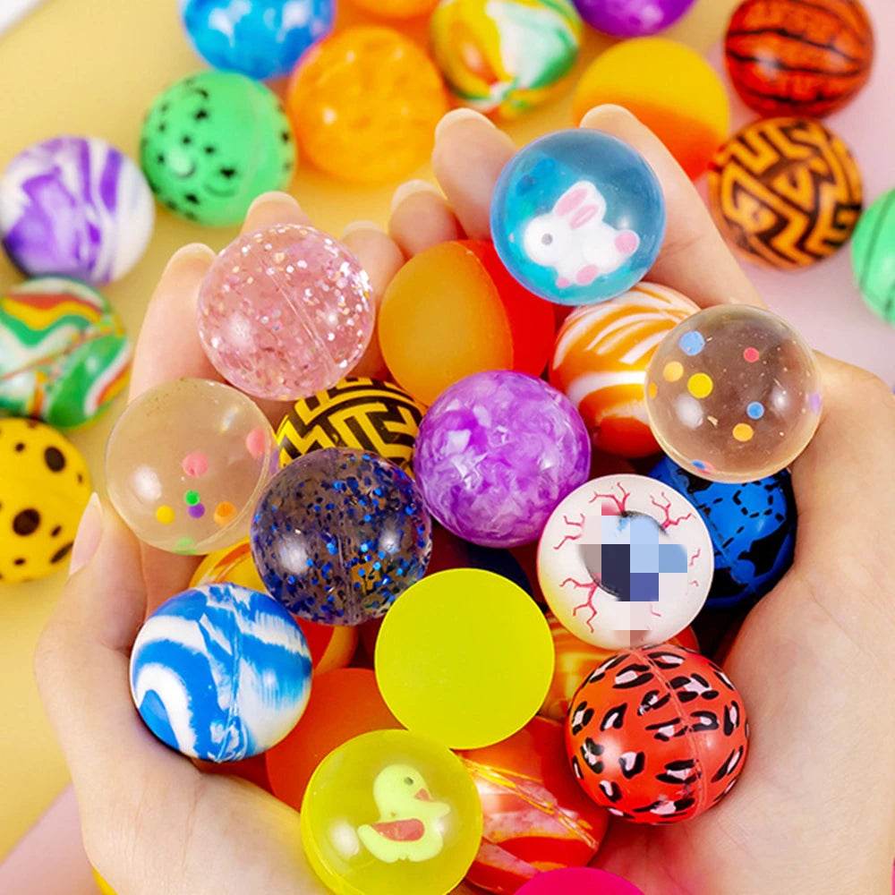 10/20/30/40/50Pcs Bouncy Ball Toys Kid Birthday Party Favors Gifts for Guests Rubber Bouncing Ball Pinata Goody Bag Fill Prizes - AIAZ