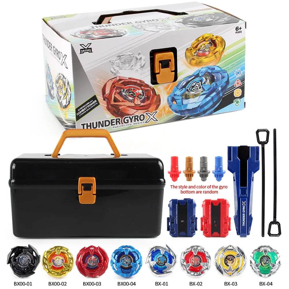 8 PCS BX Bey X with Grip and Launchers Tool box Set Toys - AIAZ