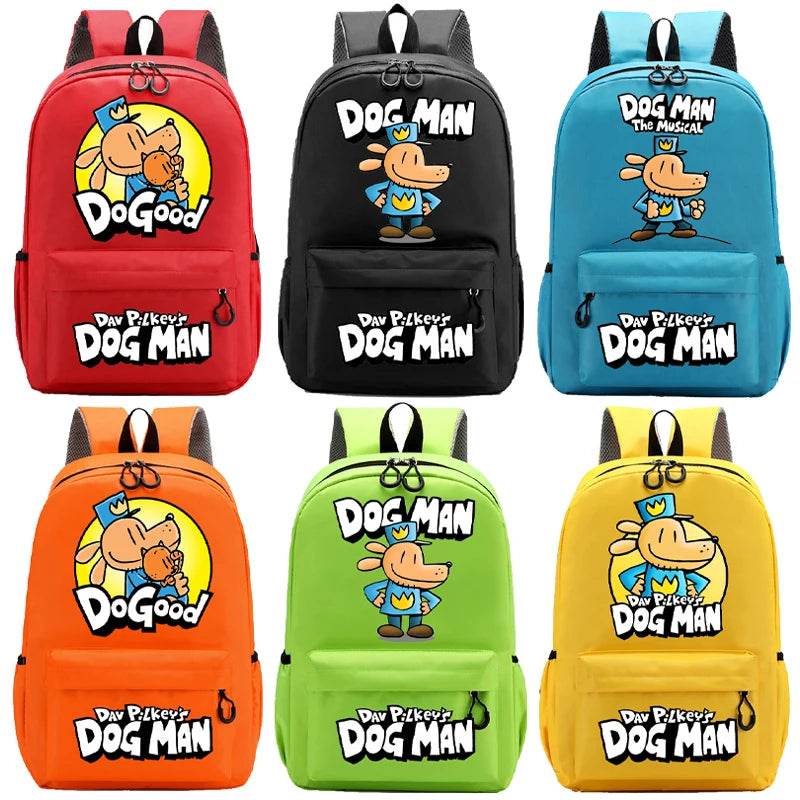 New Dog Man Kids Backpacks Boys Large-capacity School Backpack Cute Cartoon School Bags Children School Supplies Birthday Gifts - AIAZ