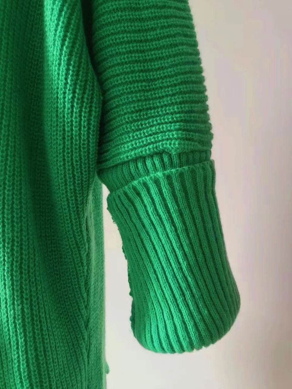 2025 New Knitted Long Cardigan for Women Autumn Casual Loose V-Neck Sweater Coats Ladies Elegant Solid Jumper Jacket with Pocket - AIAZ