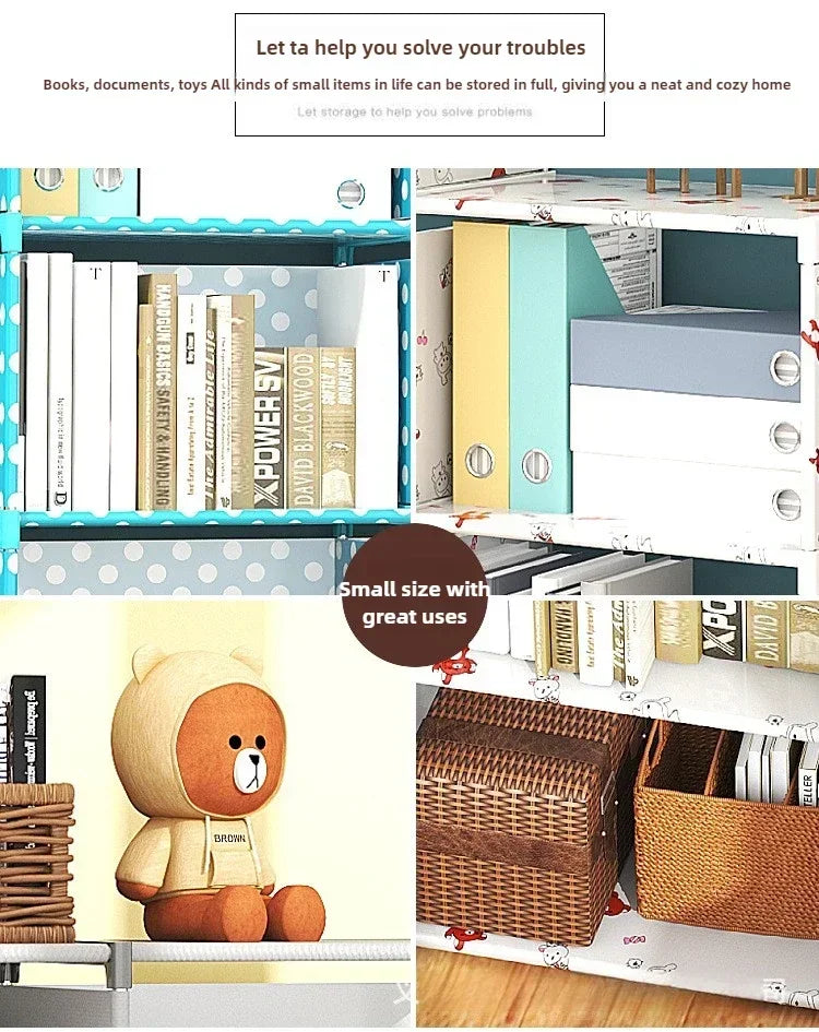 Floor To Ceiling Household Simple Bookshelf, Desktop Storage Shelf, Simple Children's Bookshelf, Multi-layer Miscellaneous Shelf