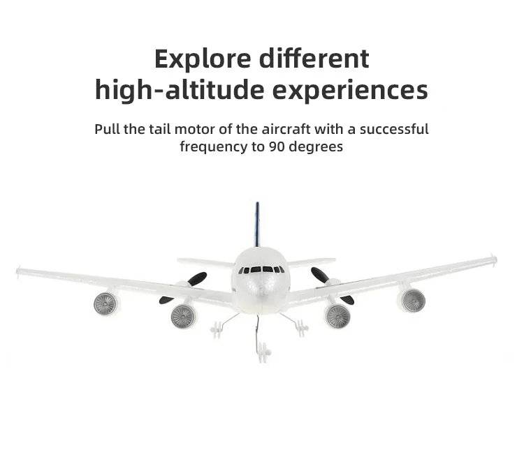 3Ch 2Ch A380 Rc Plane Glider Airplanes Remote Control Foam Aircraft Fixed Wing Aircraft 6 Gyroscope Model Airplane Toys Hobbies - AIAZ