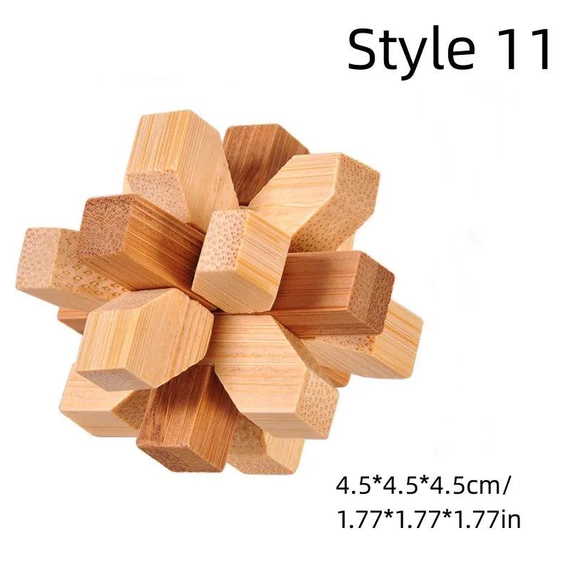 New Wooden Kong Ming Lock Lu Ban Lock IQ Brain Teaser Educational Toy Children Montessori 3D Puzzles Game Unlock Toys Kid Adult