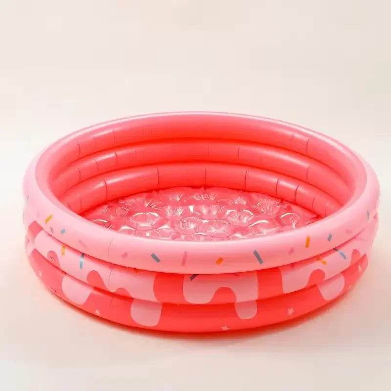 Reusable Inflatable Swimming Pool Double Layer Garden Portable Thickened For Kids Water Toys Party Round Indoor Outdoor Paddling - AIAZ