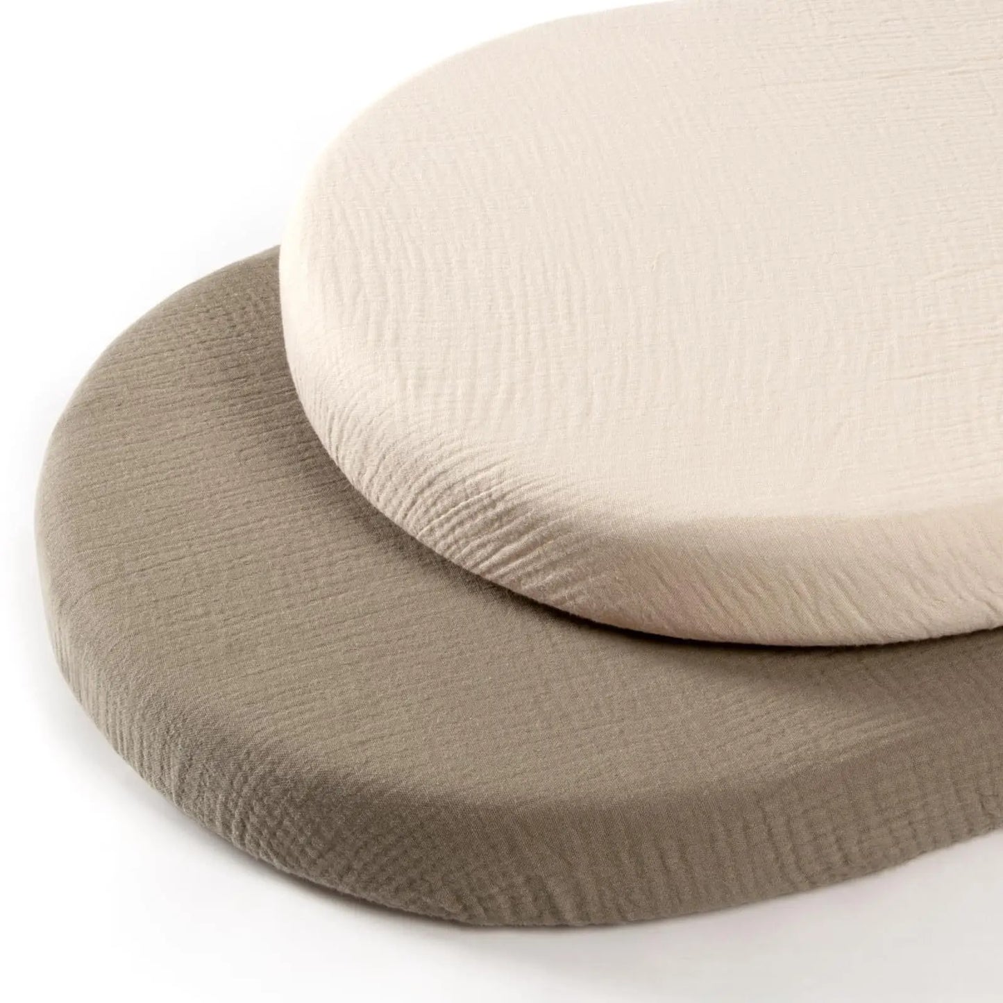 2 Pcs Baby Crib Sheets Breathable Cotton Universal Fit Solid Printing Color Bassinet Infant Bedding Fitted Sheet Sets