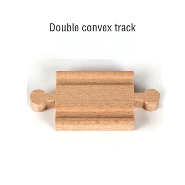 DIY Children Wooden Train Rail Track Accessories Toy Cross Track Railway Toys Compatible All Track for Kids Boys & Girls Gifts - AIAZ