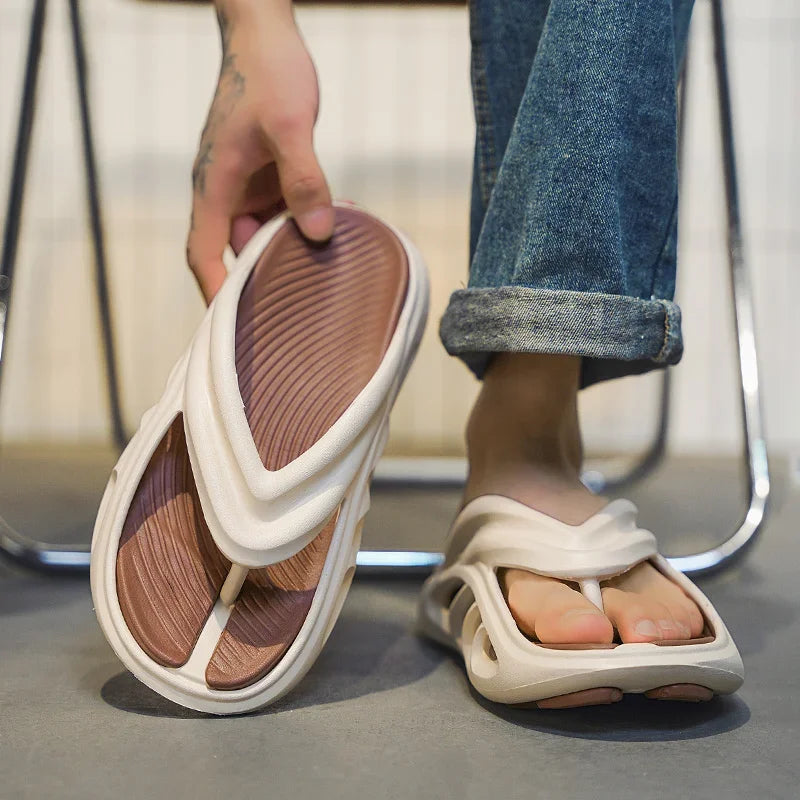 Summer New Men's Slippers Flip Flops Outdoor Indoor Comfortable Soft Slides Casual Shoes Men Beach Sandals Male Slippers