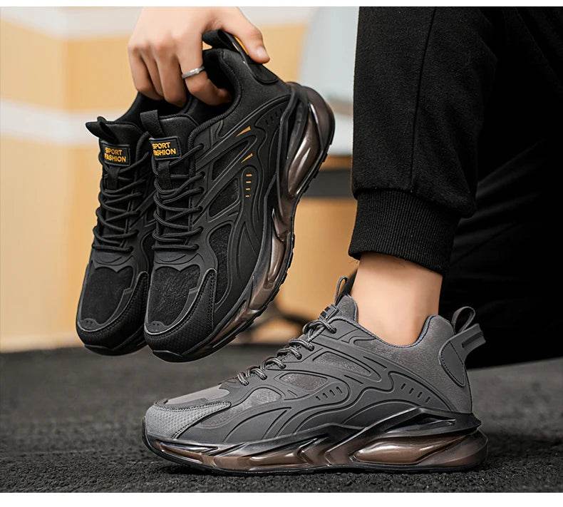 Men Shoes 2025 Casual Walk Air Cushion Marathon Breathable Lightweight Women's Comfortable Athletic Nonskid Sneakers - AIAZ