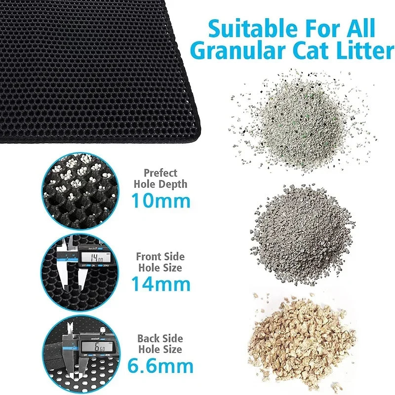 Cat Litter Mat Large Size Waterproof Pet Toilet Cat Litter Trapping Mat Non Slip Double Layer Cats Litter Box Pad Pet Product