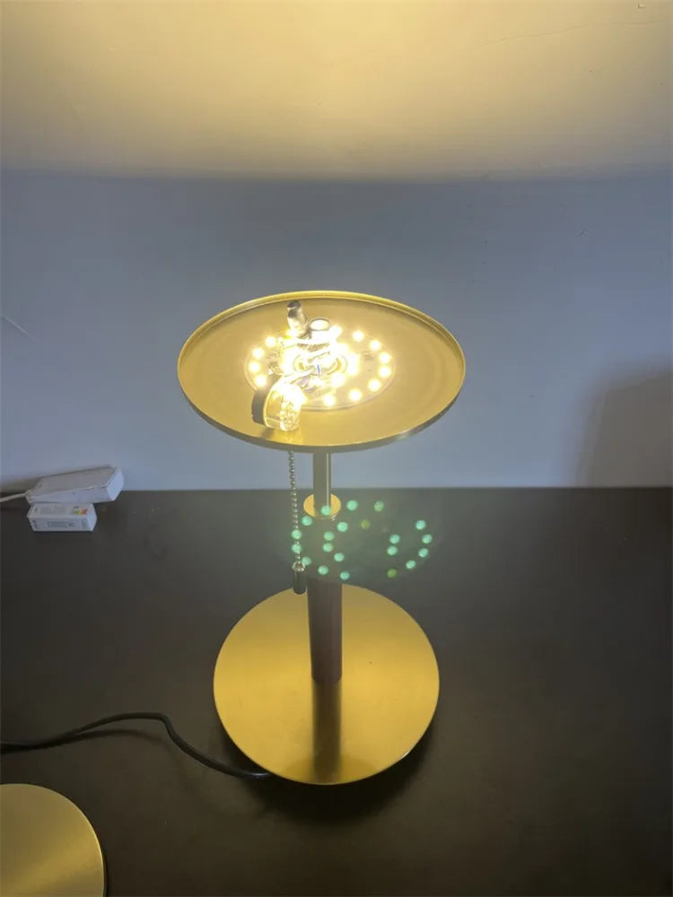 Nordic Vintage Table Lamp White Glass Desk Light for Bedroom
