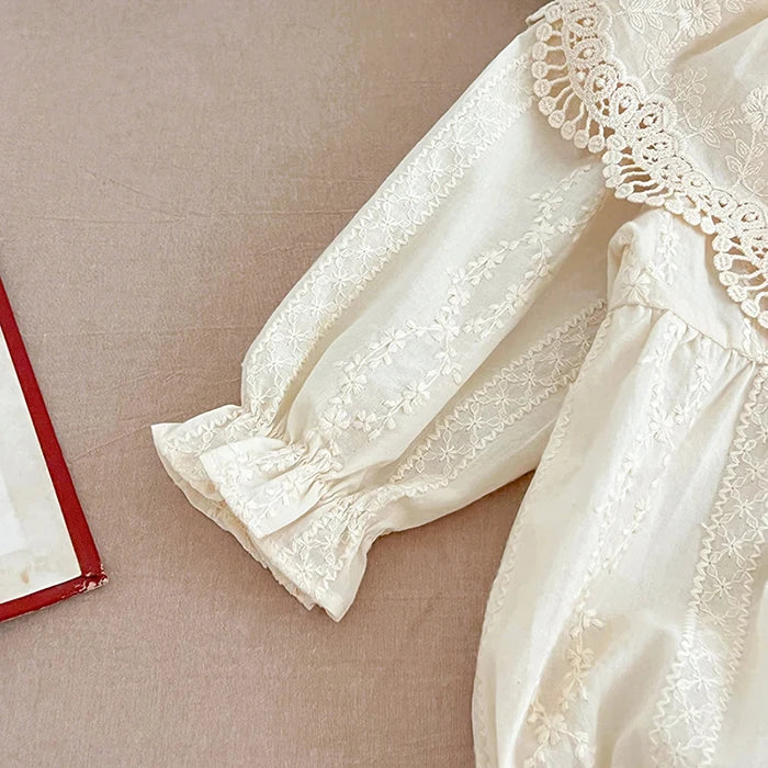 2025 New Spring 0-24M Baby Girl Clothing Infant Baby Girls Jumpsuit Long Sleeved Cotton Embroidery Newborn Baby Girls Bodysuits