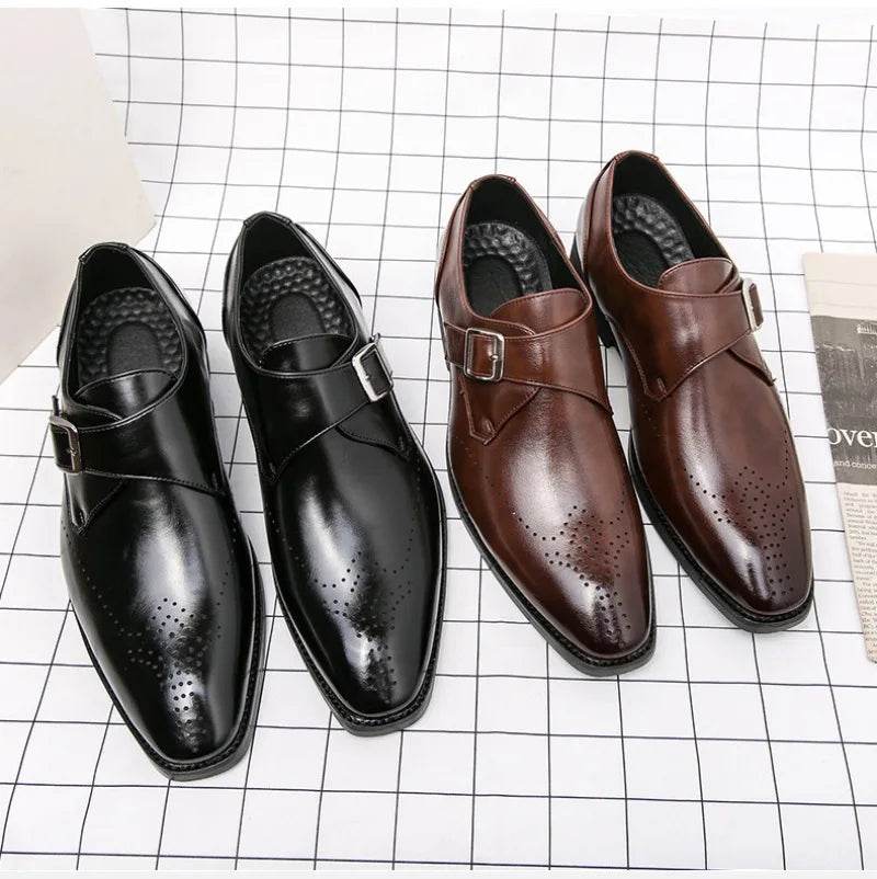 Designer Men's Shoes Classic Business Office Dress Shoe High Quality Casual Leather Shoes for Men Luxury Wedding Shoes Loafers - AIAZ