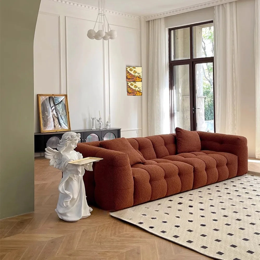 Family Luxury Living Room Sofas European Modern Plush Reclining Sofa Corner Lounger Muebles Para El Hogar Home Decoration