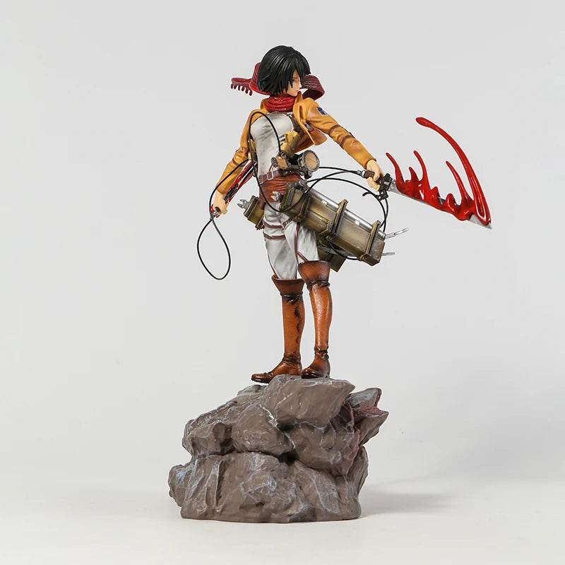 Levi Figure Mikasa Ackerman Eren Jaeger Figurine Anime Model Doll Toy 36cm - AIAZ