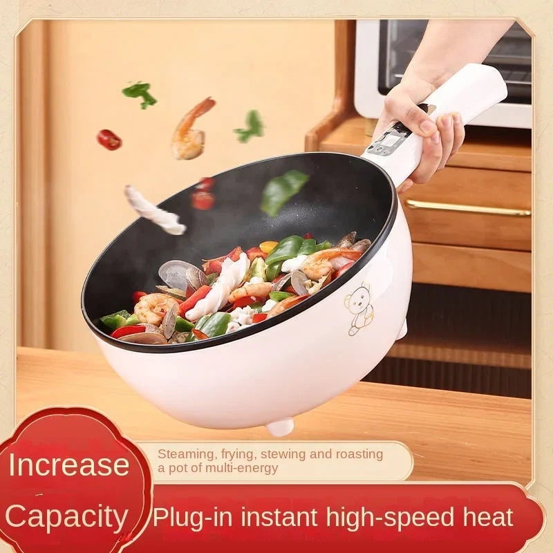 Electric fryer for household use, large capacity intelligent stir frying, multifunctional non stick pan, electric fryer