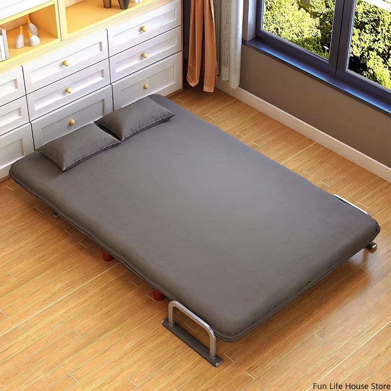 Modern Simple Foldable Sofa Bed Multi-functional Internet Celebrity Living Room Double Push Retractable Sofa Home Furniture