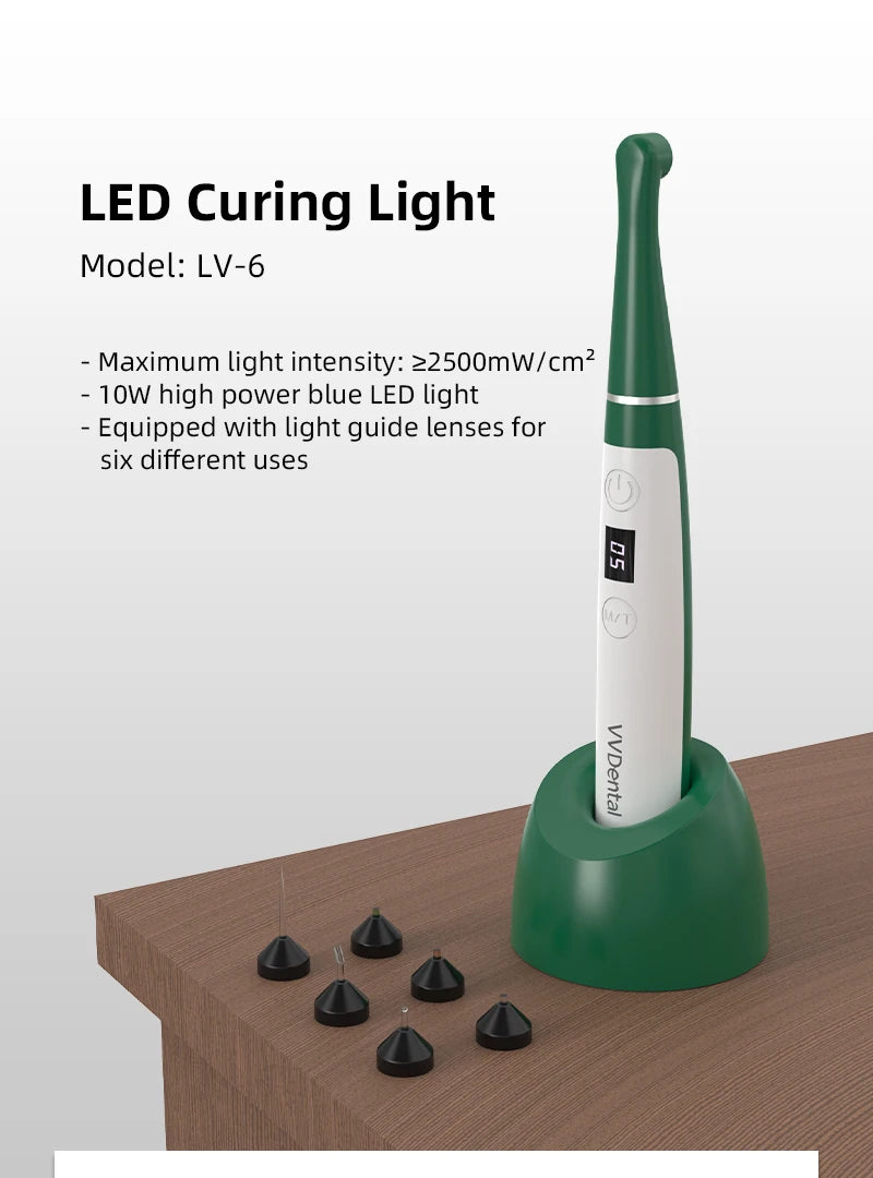 VVDental LED Curing  Light Machine  Photopolymer Dental Curing LampWireless Charging Base 3200mw/cm²  1S Curing Resins lv6