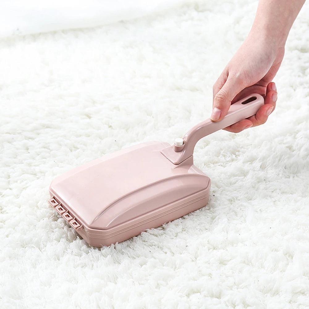 Electrostatic Carpet Floor Sweeper Brush Handheld Sofa Cleaning Roller for Bed Fluff with Trash Collector Household Cleaner