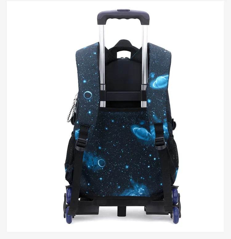 Children School bag with wheels school backpack On wheels School Trolley backpacks bags for boys wheeled School Rolling backpack - AIAZ