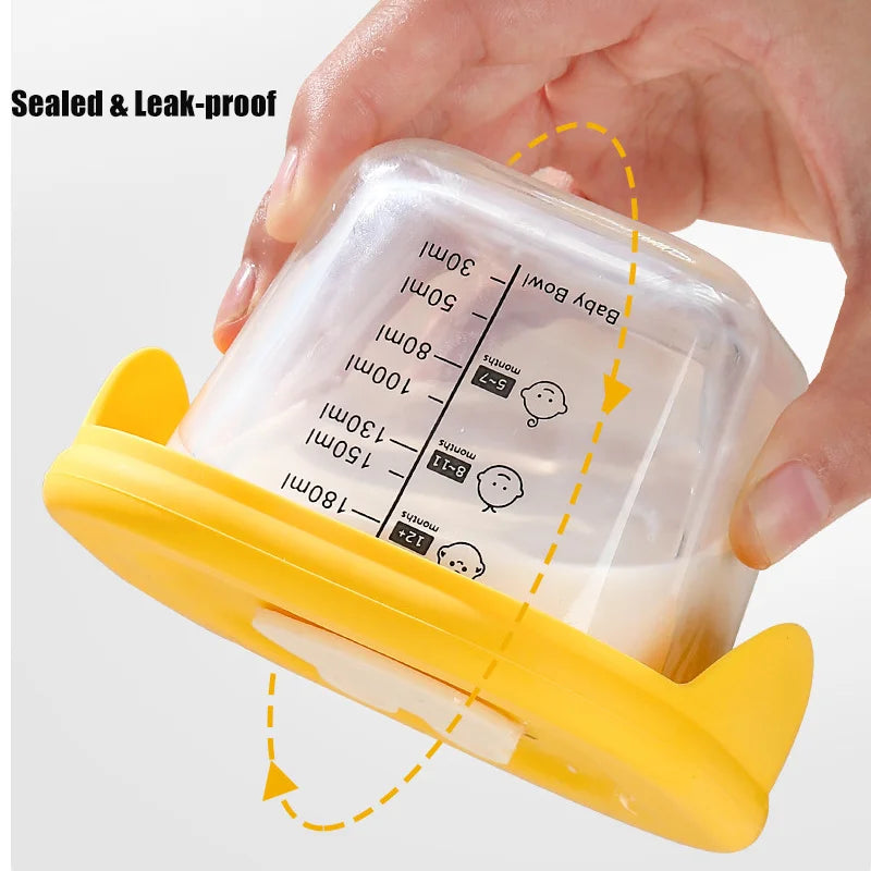 180ml Glass Baby Food Storage Jars With Lids Leakproof Snack Puree Containers For Toddlers Freezer Microwave Safe Feeding Bowls